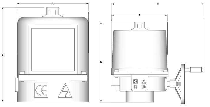 Modulating Electric Actuator Dimensions