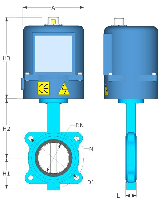 Electric Actuator Lugged Butterfly Valve