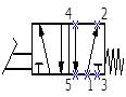 5 way 2 position foot spring valve