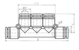 Triple Joiner Push Fit Fitting