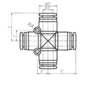 Cross Joiner Push Fit Fitting