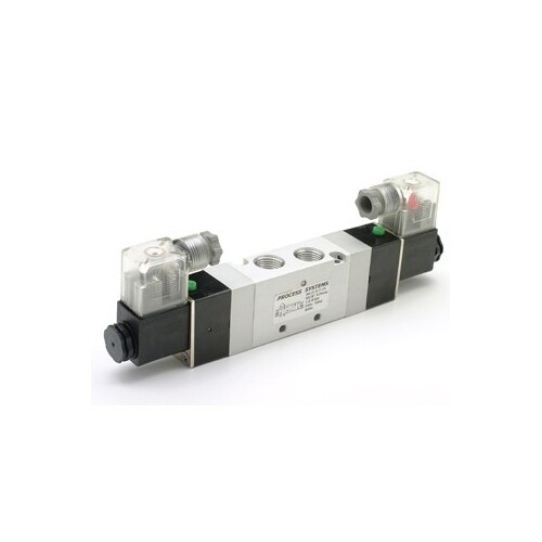 5 Way 3 position double solenoid valve closed centers